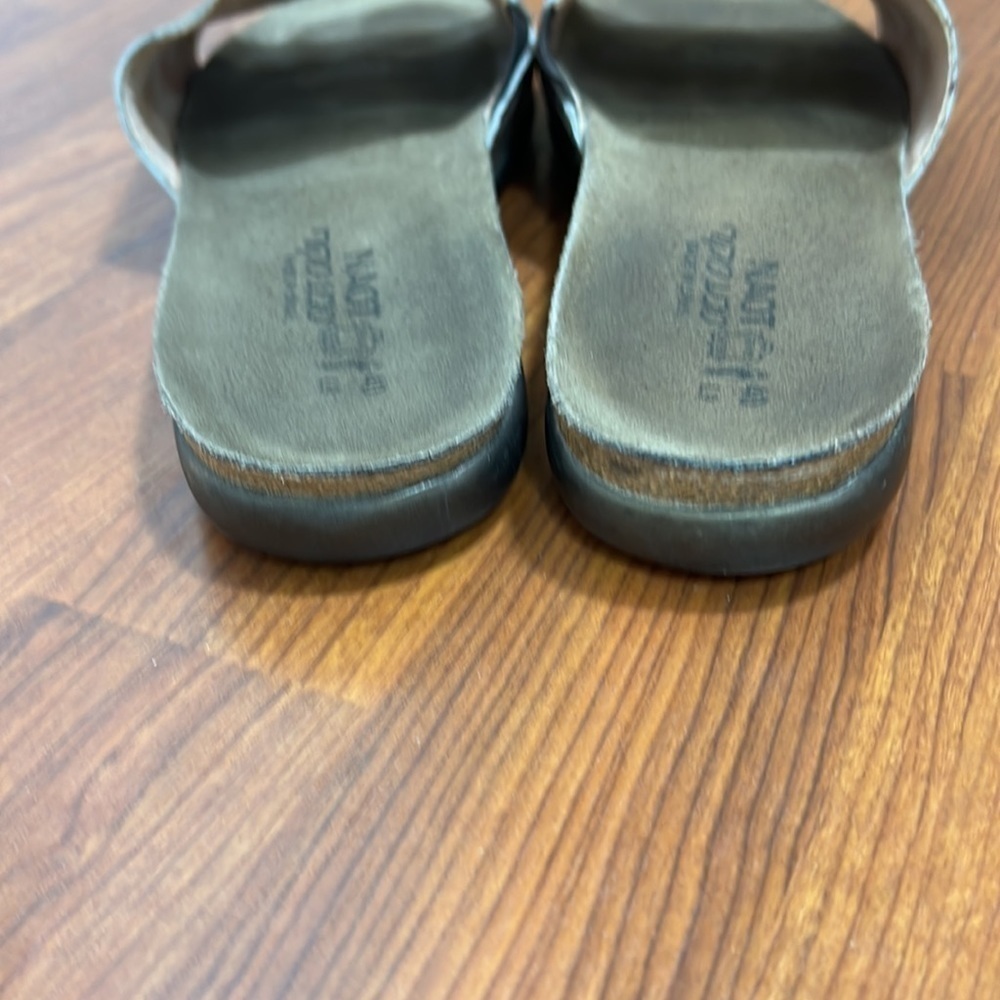 Naot Skylar Flat Slide Sandal Golden Python Print… - image 7